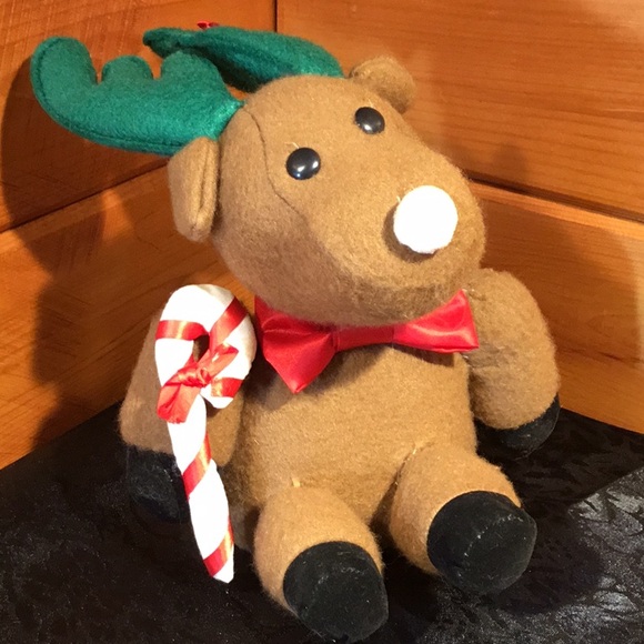 Vtg. Animated Musical Reindeer Plush Music Box - Picture 11 of 16